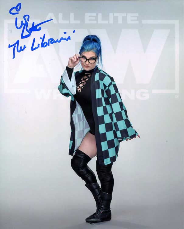 Leva Bates "The Librarian" Pose 1 Signed Photo