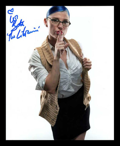 Leva Bates "The Librarian" Signed 8x10 Color Photo (Comes w/COA)