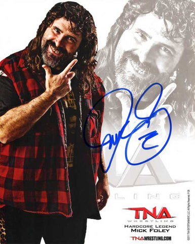 Mick Foley Official TNA Promo Signed Photo COA