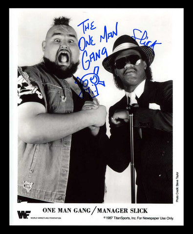 One Man Gang & Slick Dual Signed Photo COA (Very Hard to Find)