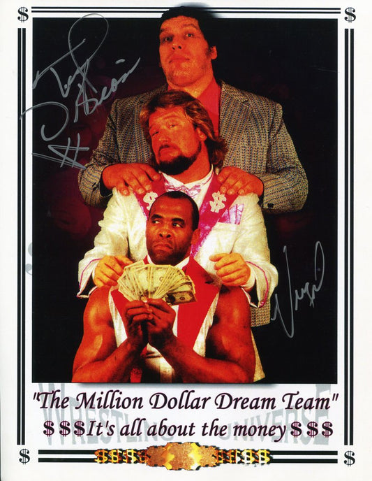Ted Dibiase & Virgil Pose 6 Dual Signed Photo COA
