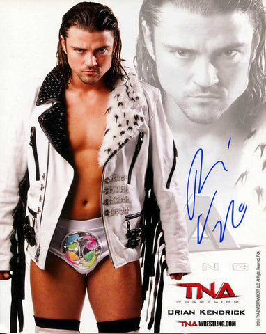Brian Kendrick Official TNA Promo Pose 1 Signed Photo COA