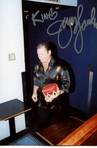 Jerry Lawler Signed Candid (4x6 Size) Photo COA