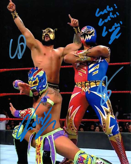 Lucha House Party Pose 1 Triple Signed Photo COA