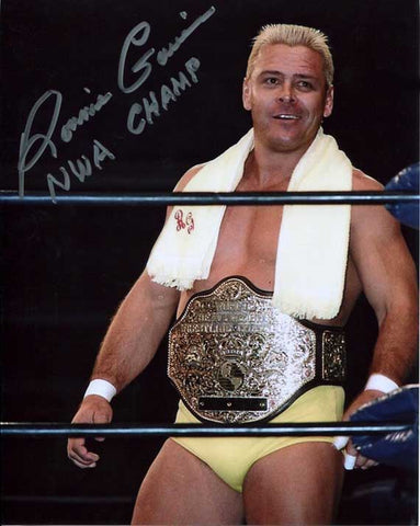 Ronnie Garvin Pose 4 (Inscribed NWA Champ) Signed Photo COA