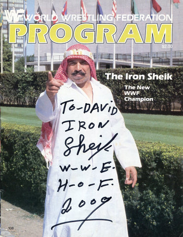 WWF WWE Official Program #108 Signed The Iron Sheik – The Wrestling ...