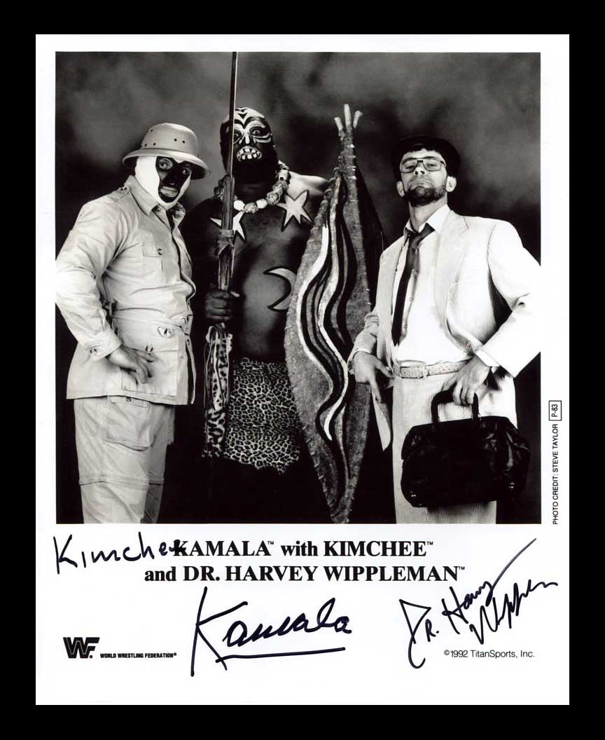Kamala Harvey Wippleman Kim Chee Triple Signed Photo COA