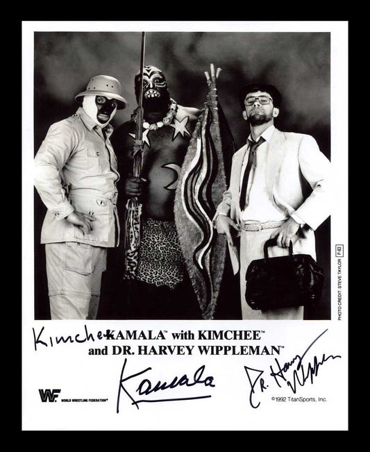 Kamala Harvey Wippleman Kim Chee Triple Signed Photo COA