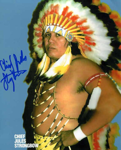 Chief Jules Strongbow Pose 4 Signed Photo COA