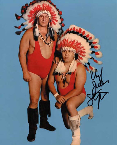 Chief Jules Strongbow Pose 5 (Black or Blue Ink) Signed Photo COA