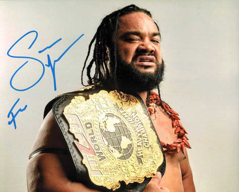 Jacob Fatu Pose 4 Signed Photo COA