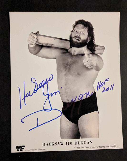 Hacksaw Jim Duggan Pose 3 Signed Photo COA