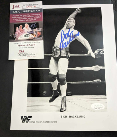 Bob Backlund Pose 2 Signed Photo JSA COA