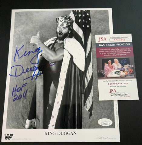 Hacksaw Jim Duggan Pose 3 Signed Photo JSA COA