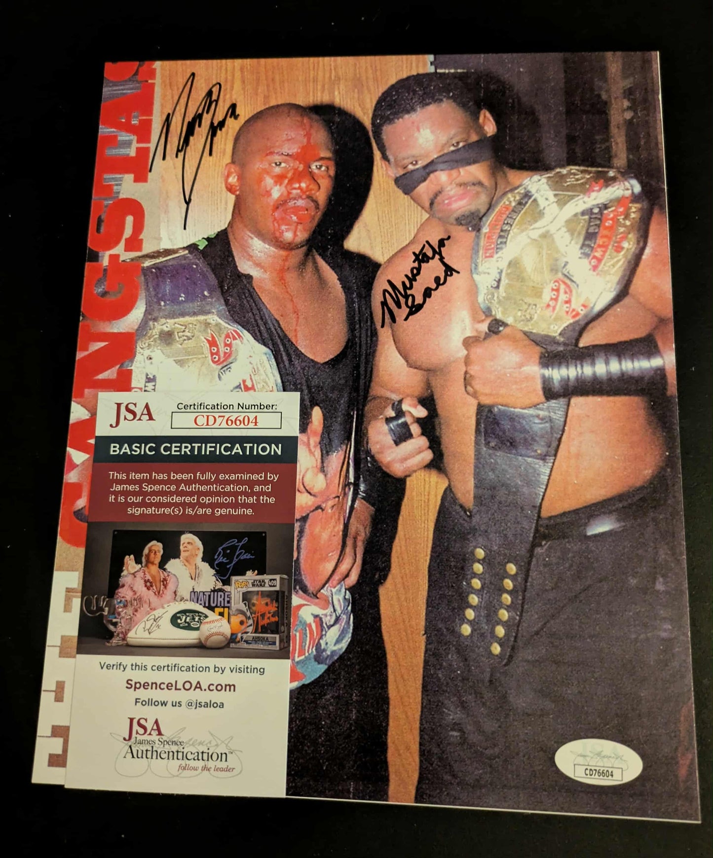 The Gangstas (New Jack & Mustafa) Dual Signed Photo JSA COA