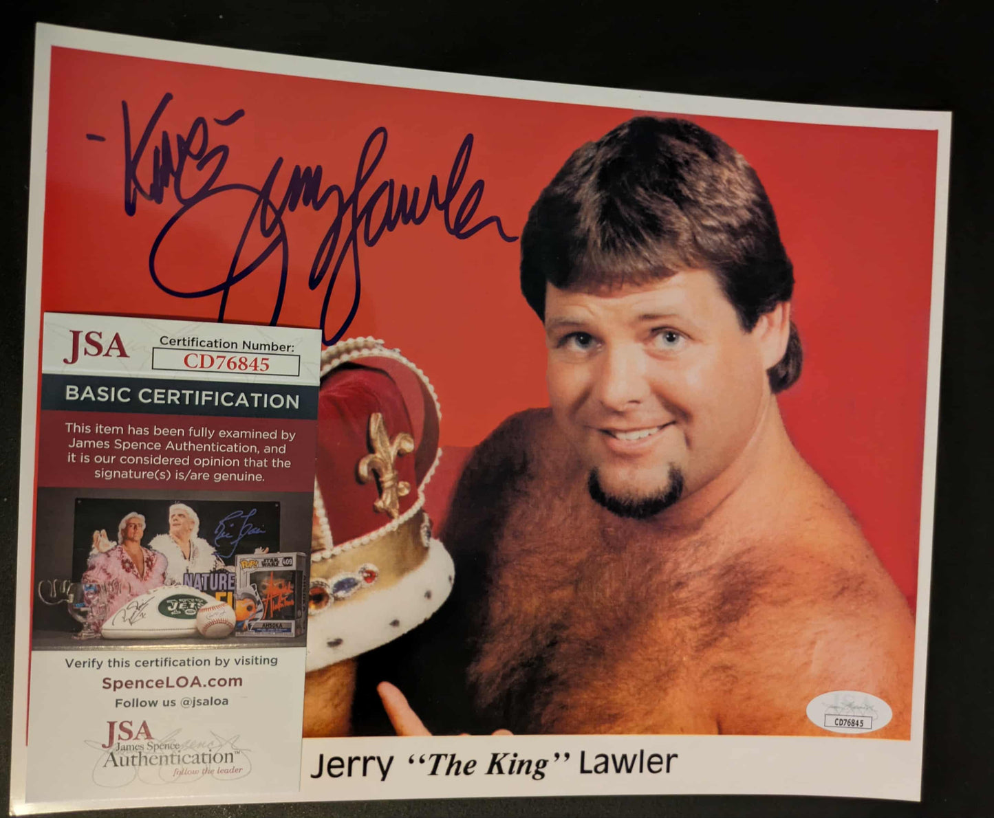 Jerry Lawler Signed Photo D JSA COA