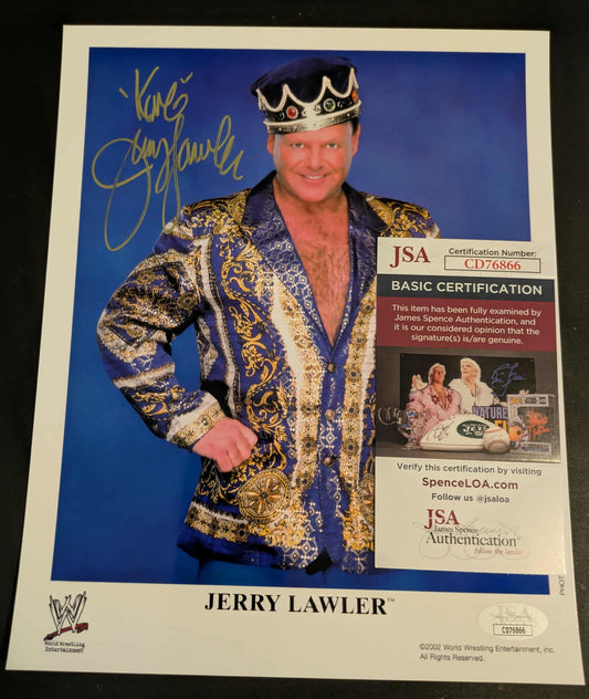 Jerry Lawler Signed Photo A JSA COA