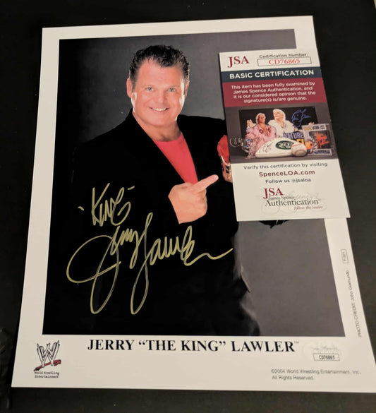 Jerry Lawler Signed Photo B JSA COA