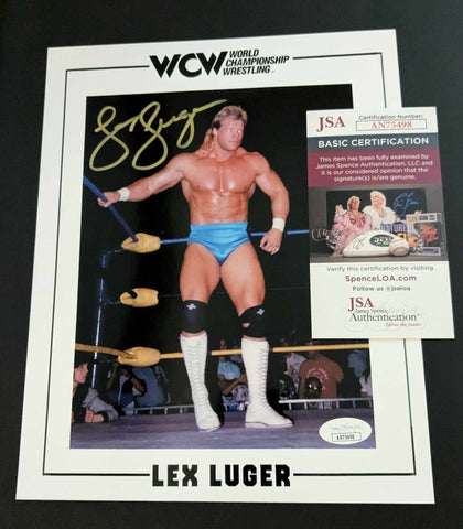 Lex Luger Pose 2 Signed Photo JSA COA