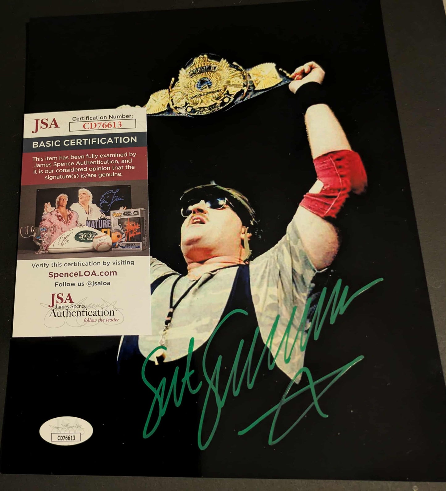 Sgt Slaughter Signed Photo B JSA COA
