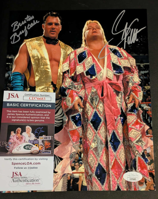 Greg Valentine & Brutus Beefcake Dual Signed Photo A JSA COA