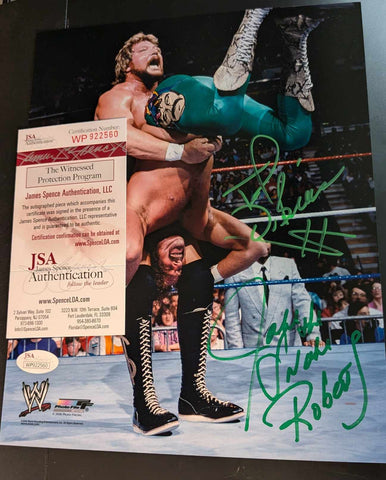 Jake Roberts & Ted Dibiase Dual Signed Photo JSA COA