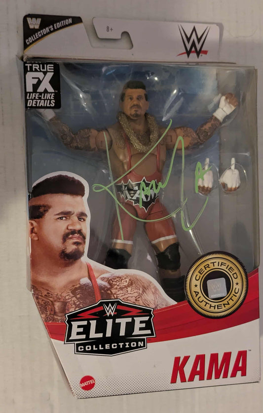 Kama Signed WWE Elite Action Figure COA