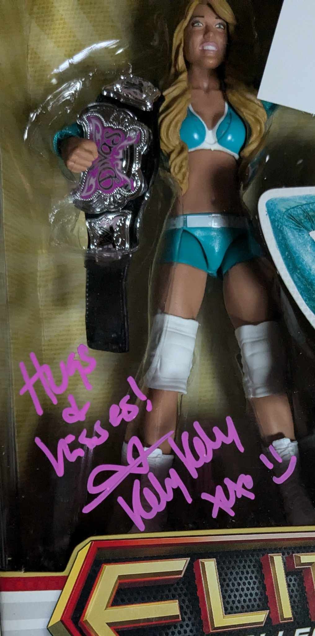 Kelly Kelly Signed WWE Elite Series 17 Figure Inscribed JSA COA