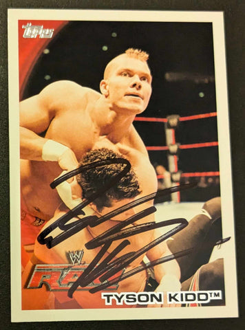 Tyson Kidd 2010 Topps WWE #19 Signed COA