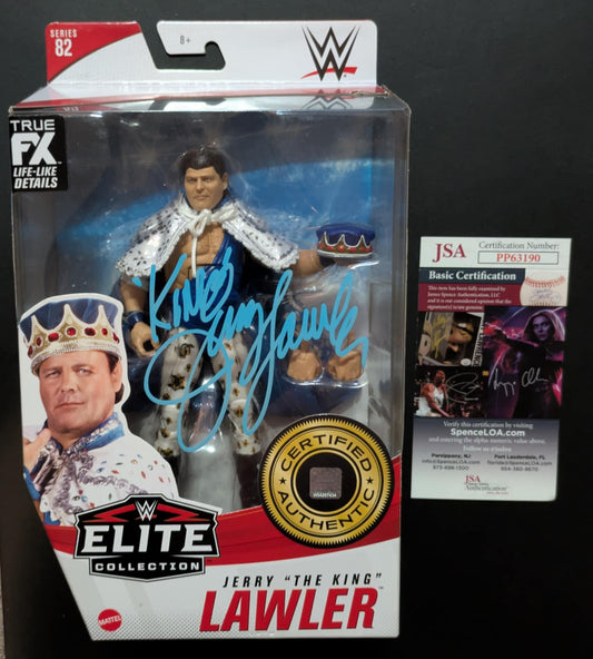 Jerry Lawler Signed WWE Elite Series 82 Action Figure JSA COA