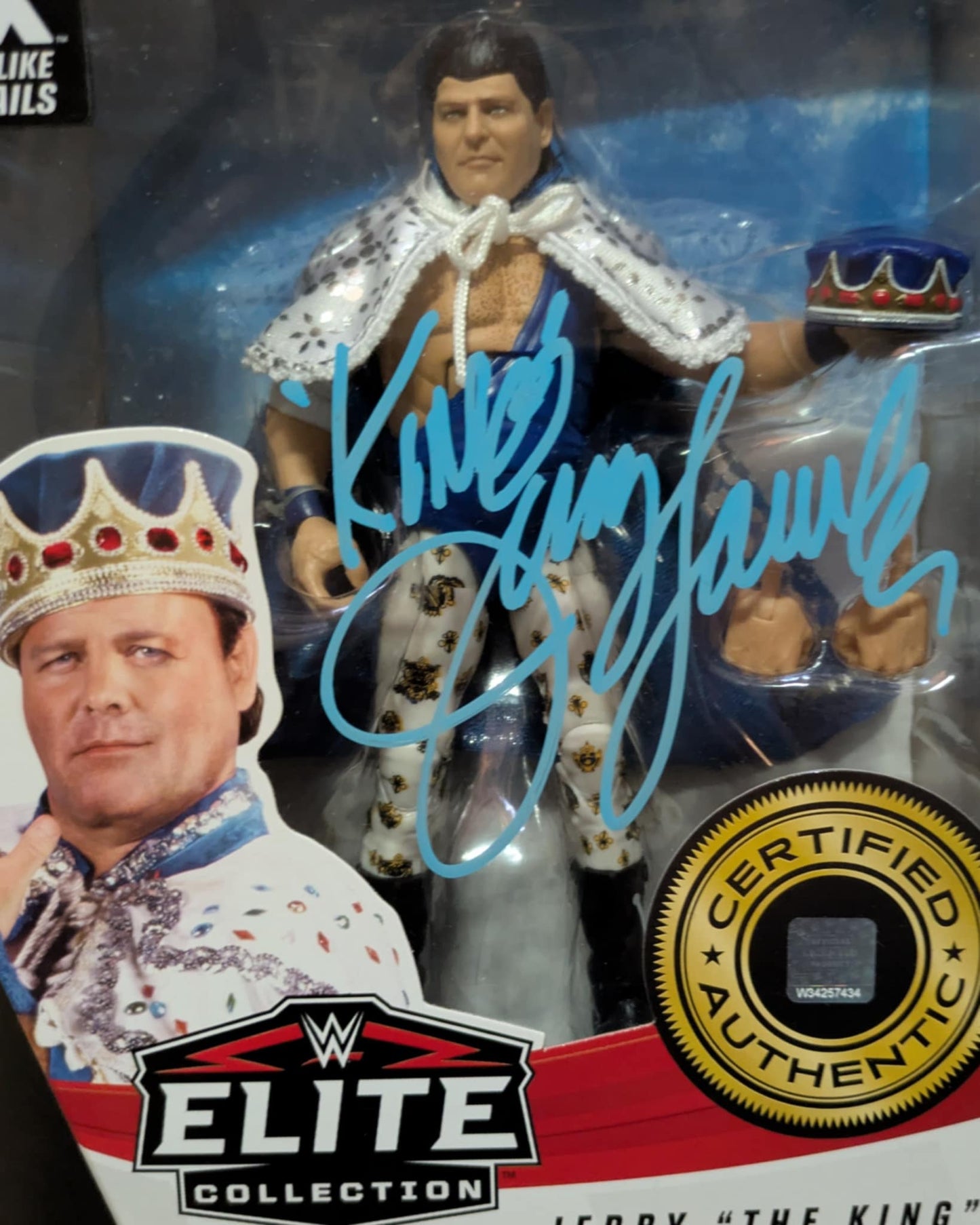 Jerry Lawler Signed WWE Elite Series 82 Action Figure JSA COA
