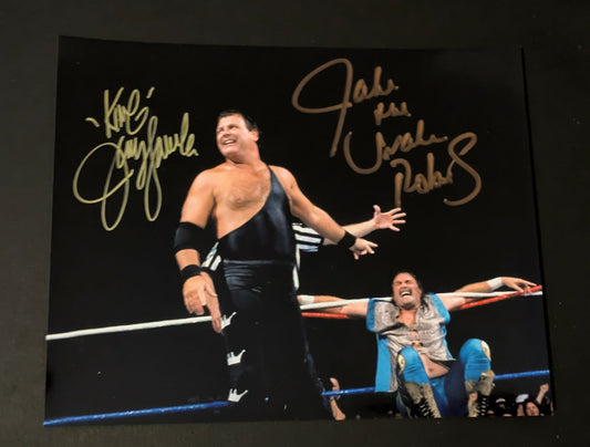 Holiday Special - Jerry Lawler & Jake "The Snake" Roberts Dual Signed Photo COA