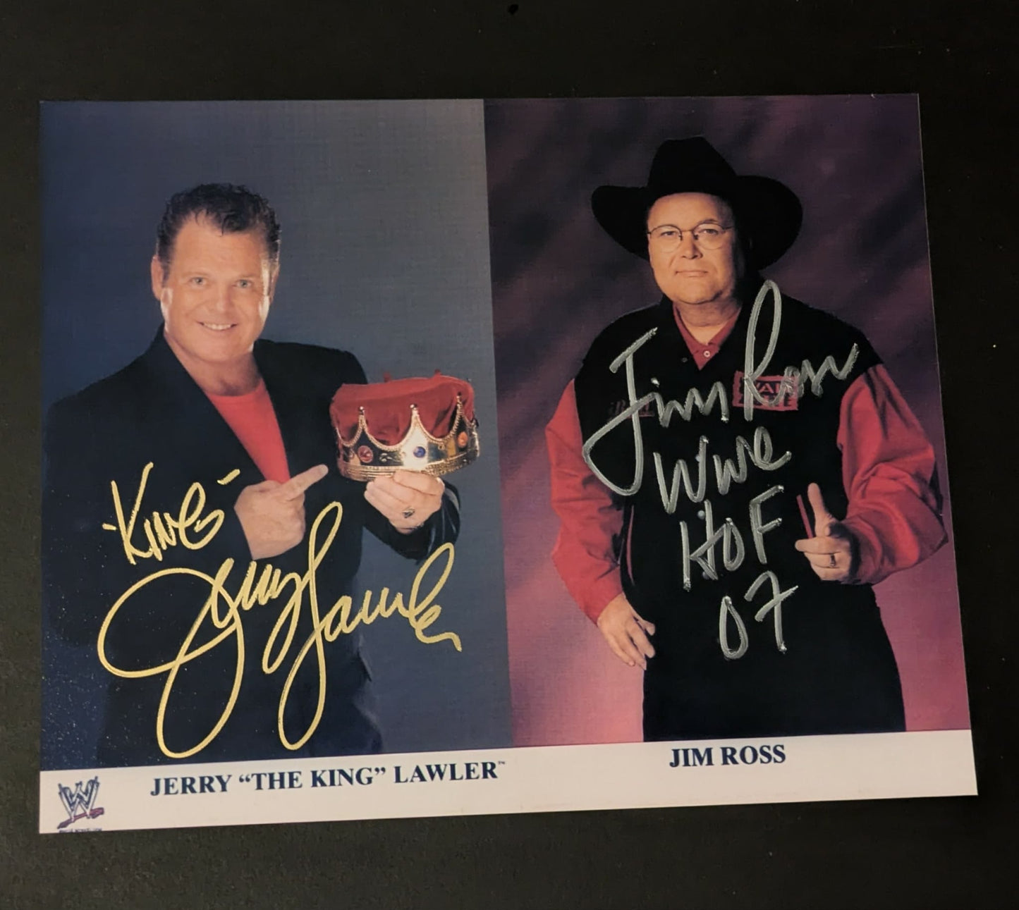 Holiday Special - Jerry Lawler & Jim Ross Inscribed Dual Signed Photo COA