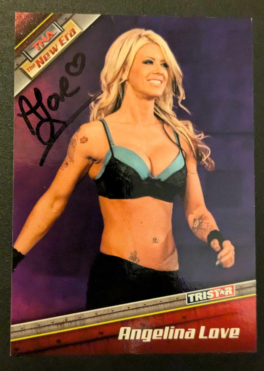 Angelina Love 2010 TriStar TNA New Era #59 Signed COA
