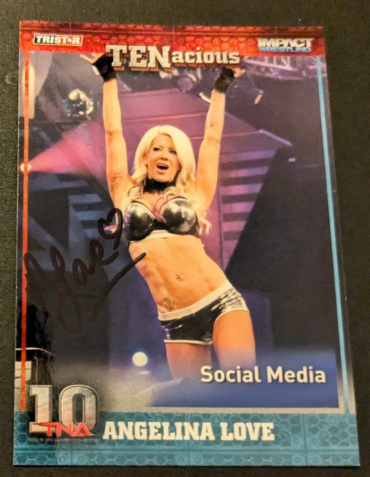 Angelina Love 2012 TriStar TNA Tenacious #62 Signed COA