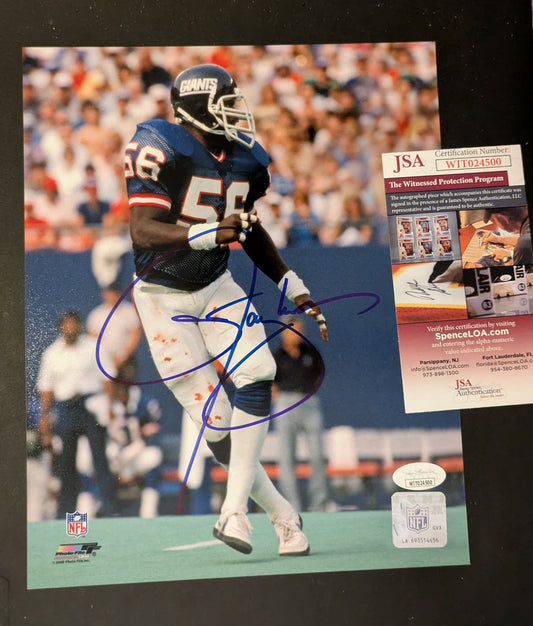 Lawrence Taylor Signed 8x10 Official NFL Photo JSA COA w/toploader