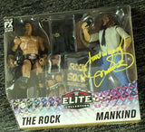 WWE Elite 2-Pack Signed Mankind Yellow Ink Auto JSA COA