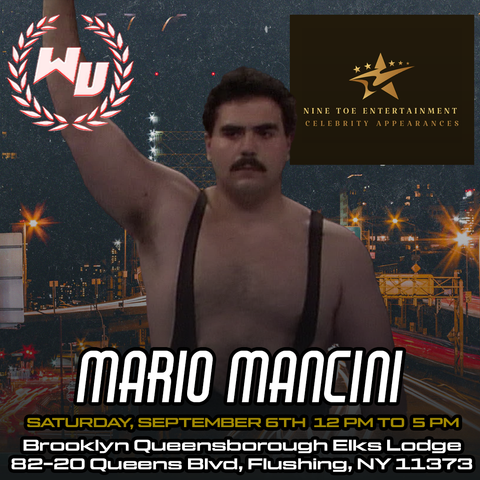 Meet & Greet with Mario Mancini on 9/6 at Collectibles Con from 12-5pm