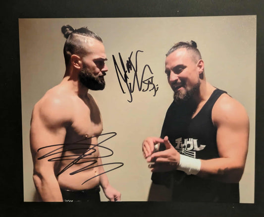 Flip Gordon Marty Scurll  Dual Signed Photo COA