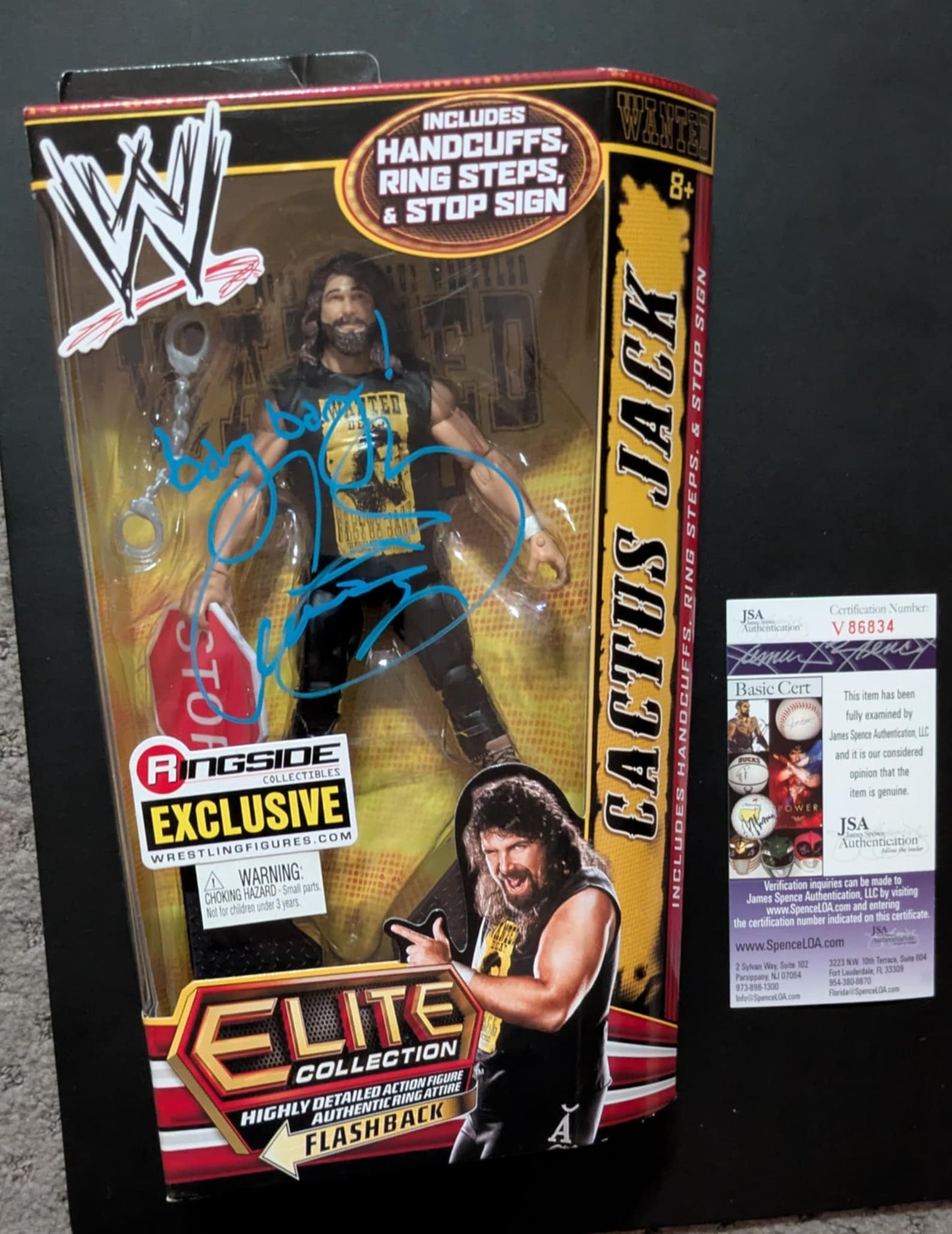 Holiday Special - Cactus Jack Signed WWE Elite Flashback Ringside Exclusive Figure Mick Foley JSA COA