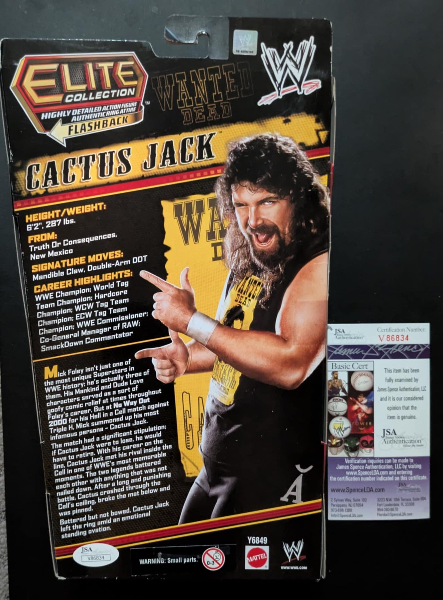 Holiday Special - Cactus Jack Signed WWE Elite Flashback Ringside Exclusive Figure Mick Foley JSA COA