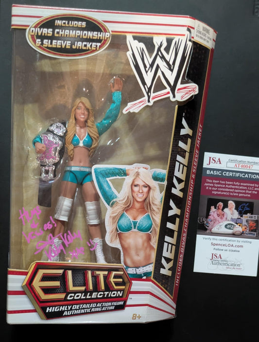 Kelly Kelly Signed WWE Elite Series 17 Figure Inscribed JSA COA
