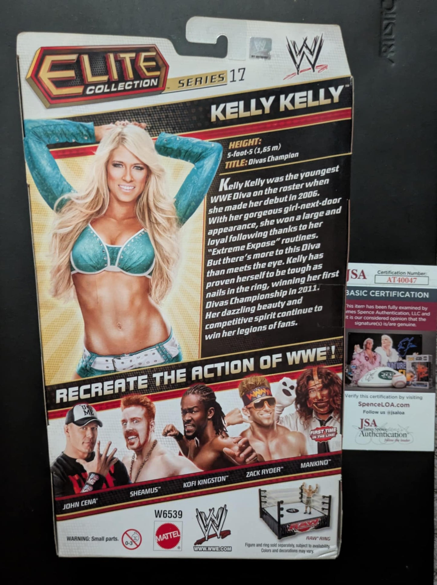 Kelly Kelly Signed WWE Elite Series 17 Figure Inscribed JSA COA