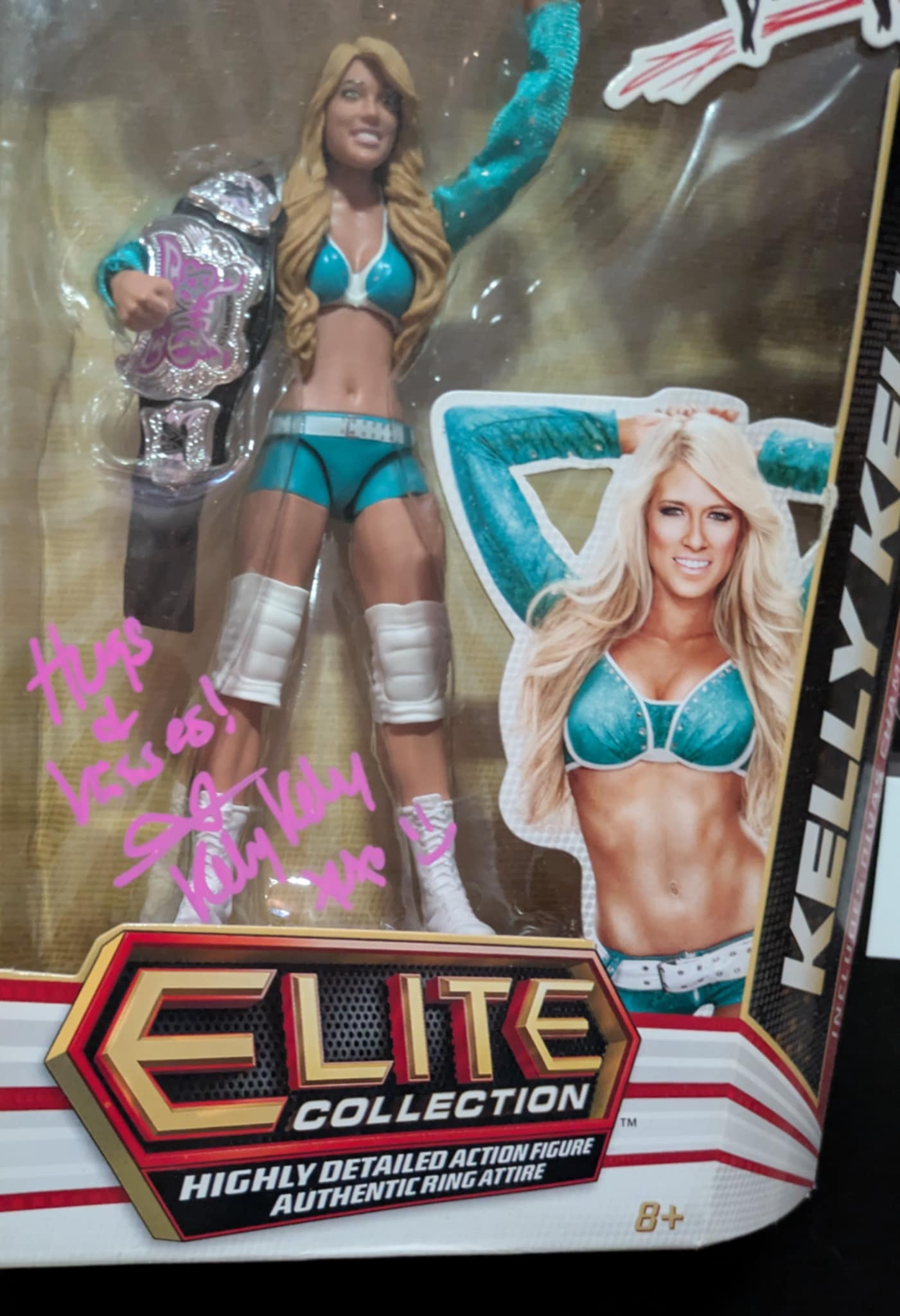 Kelly Kelly Signed WWE Elite Series 17 Figure Inscribed JSA COA