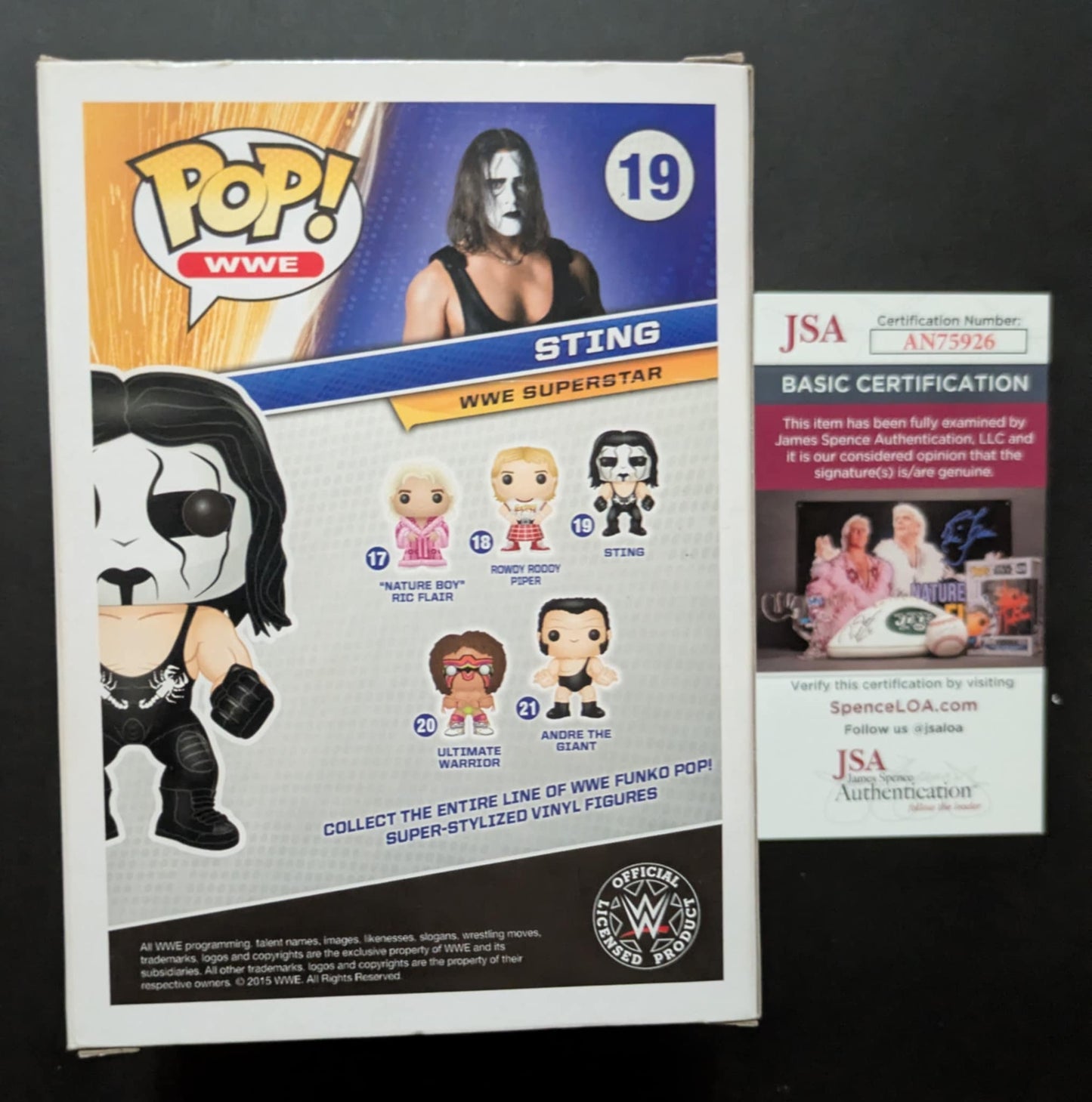 Holiday Special - Sting Signed Funko Pop 19 WWE JSA COA
