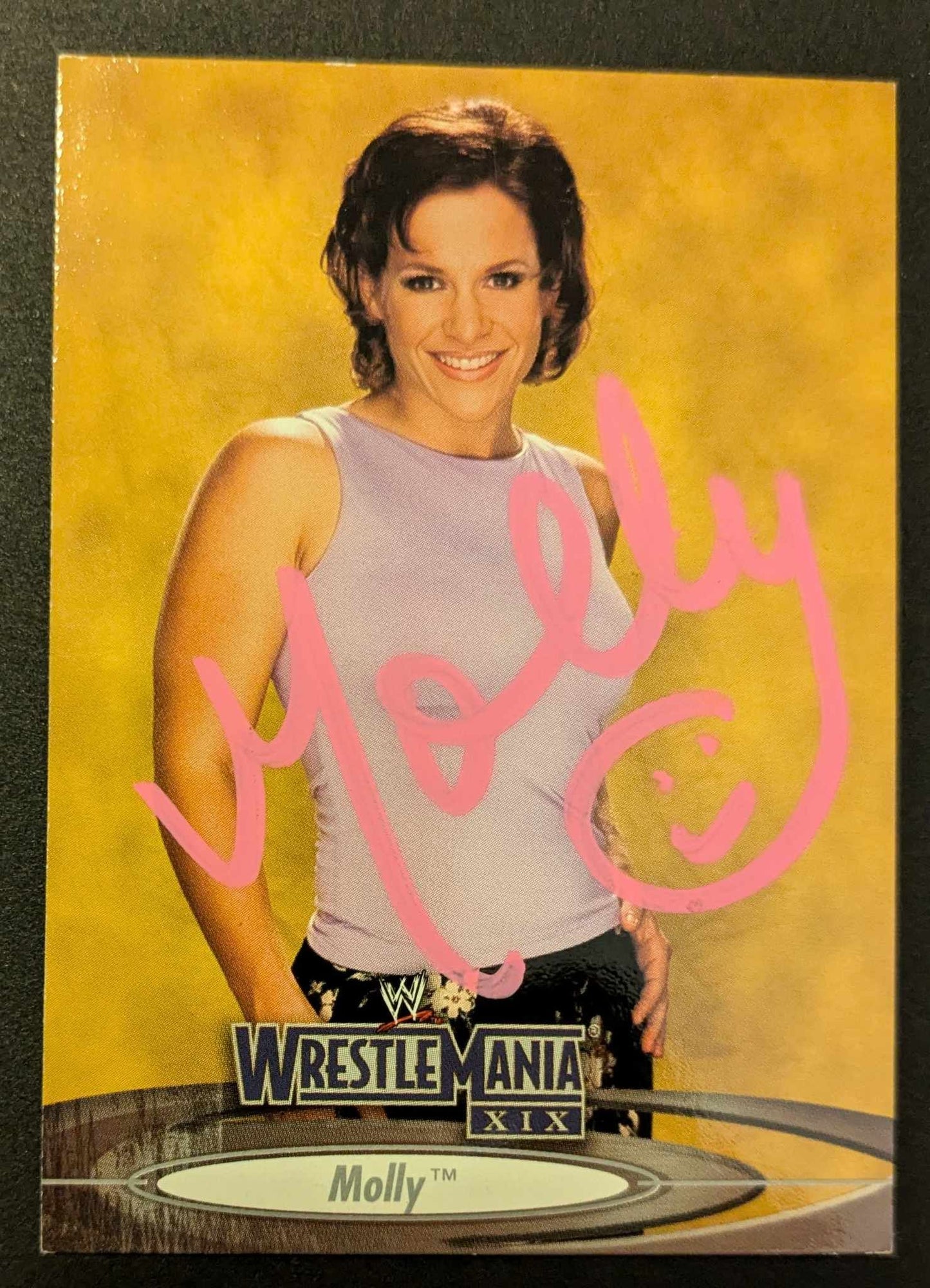 Molly Holly 2003 Fleer Signed Wrestlemania XIX #75 COA