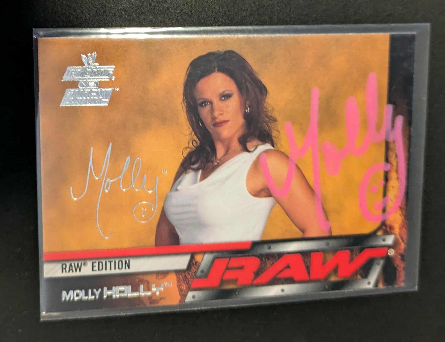 Molly Holly 2002 Fleer Raw #57 Signed COA