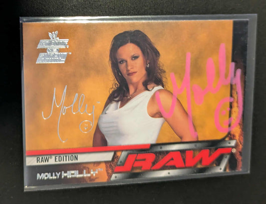 Molly Holly 2002 Fleer Raw #57 Signed COA