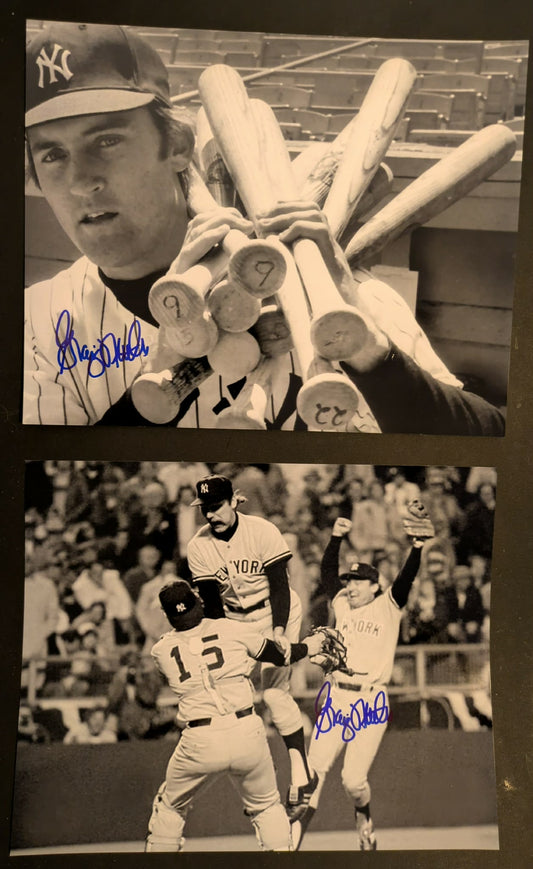 2 Lot NY Yankees Legend Graig Nettles Signed 8x10 Photo 1977 1978 World Series Champion