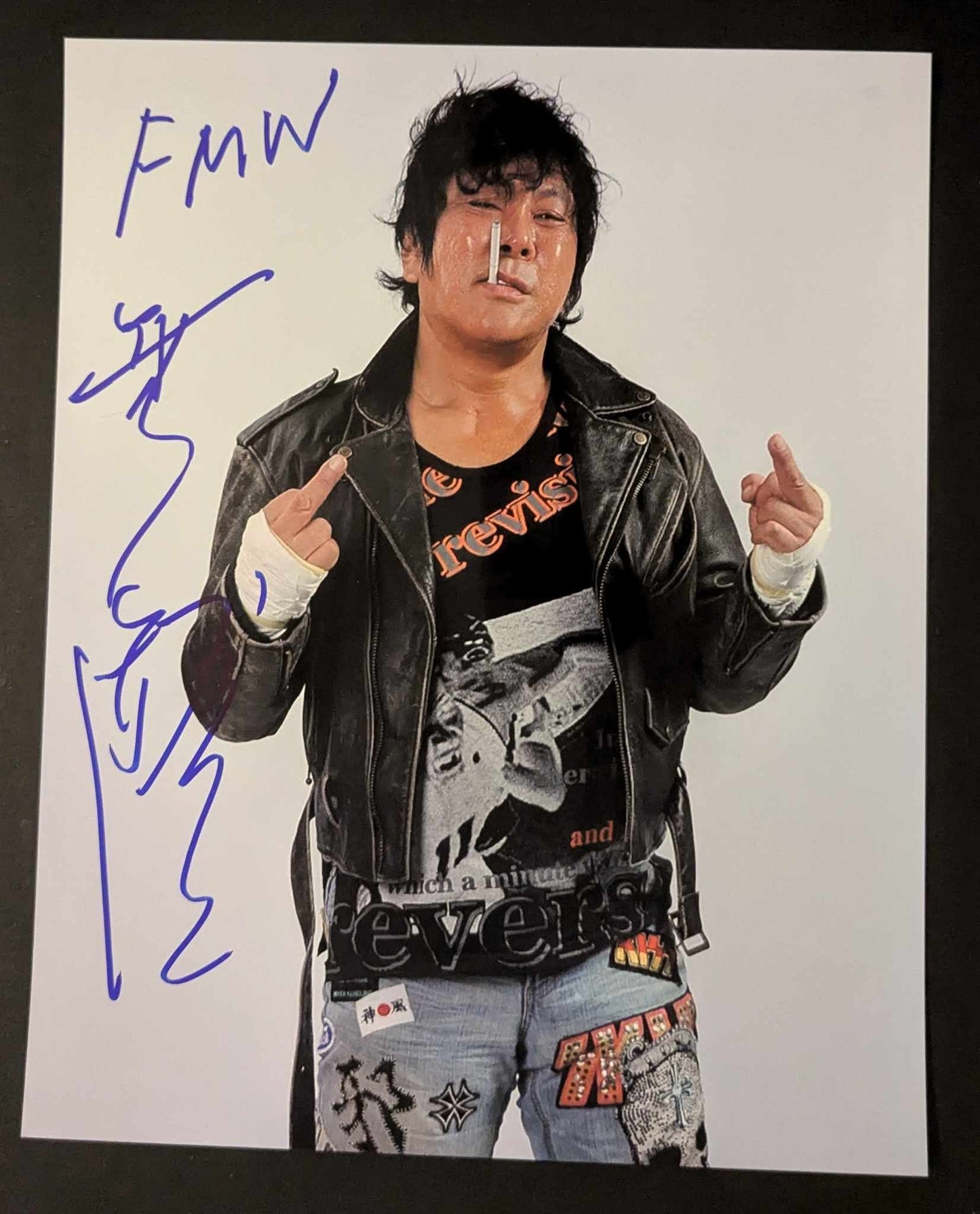 Atsushi Onita Pose 2 Signed Photo COA
